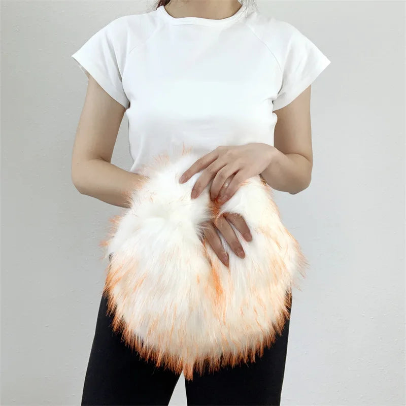 Round Fluffy Clutch