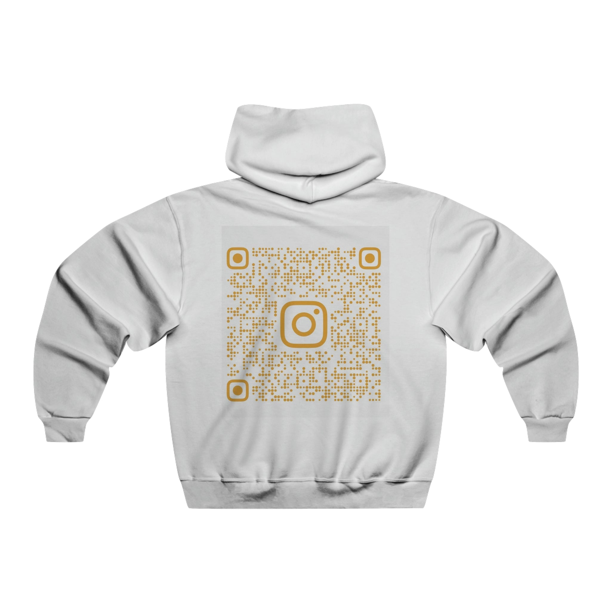 BELLA BLA QR Code hooded sweatshirt featuring a printed QR code design on a cozy, casual hoodie.