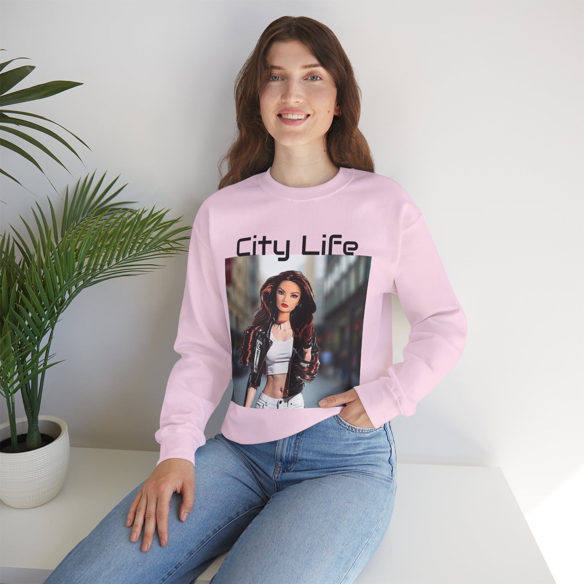 City Life Pretty Doll World Sweatshirt