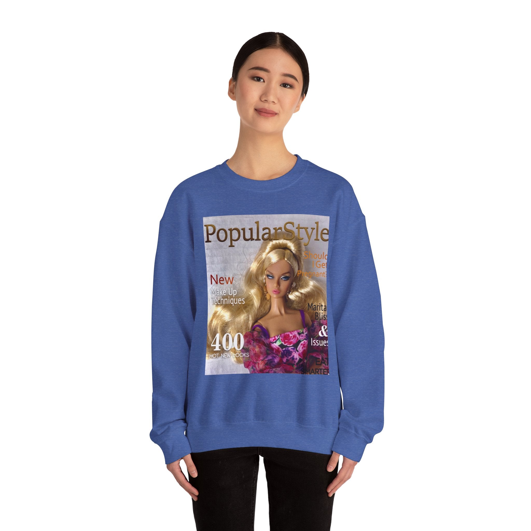 Printify fashion graphic crewneck sweatshirt with bold, colorful design on soft, comfortable fabric.