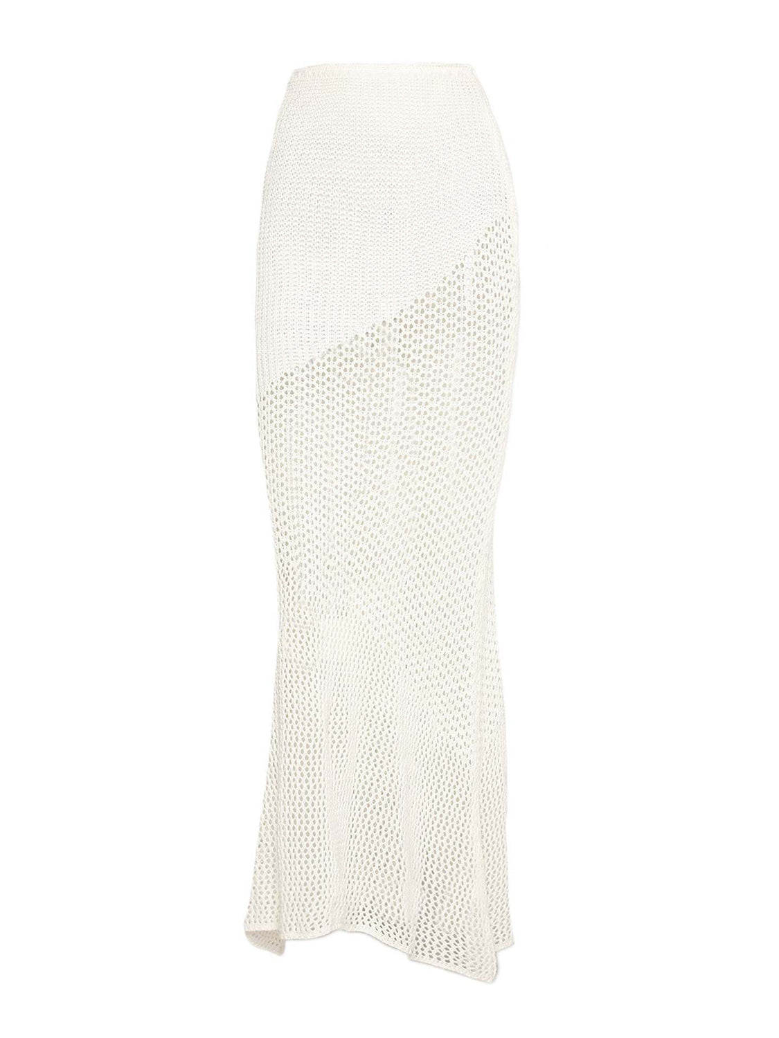 BELLA Tied long sleeve top and skirt cover-up set, stylish beachwear with a tied top and matching skirt, perfect for summer outings.