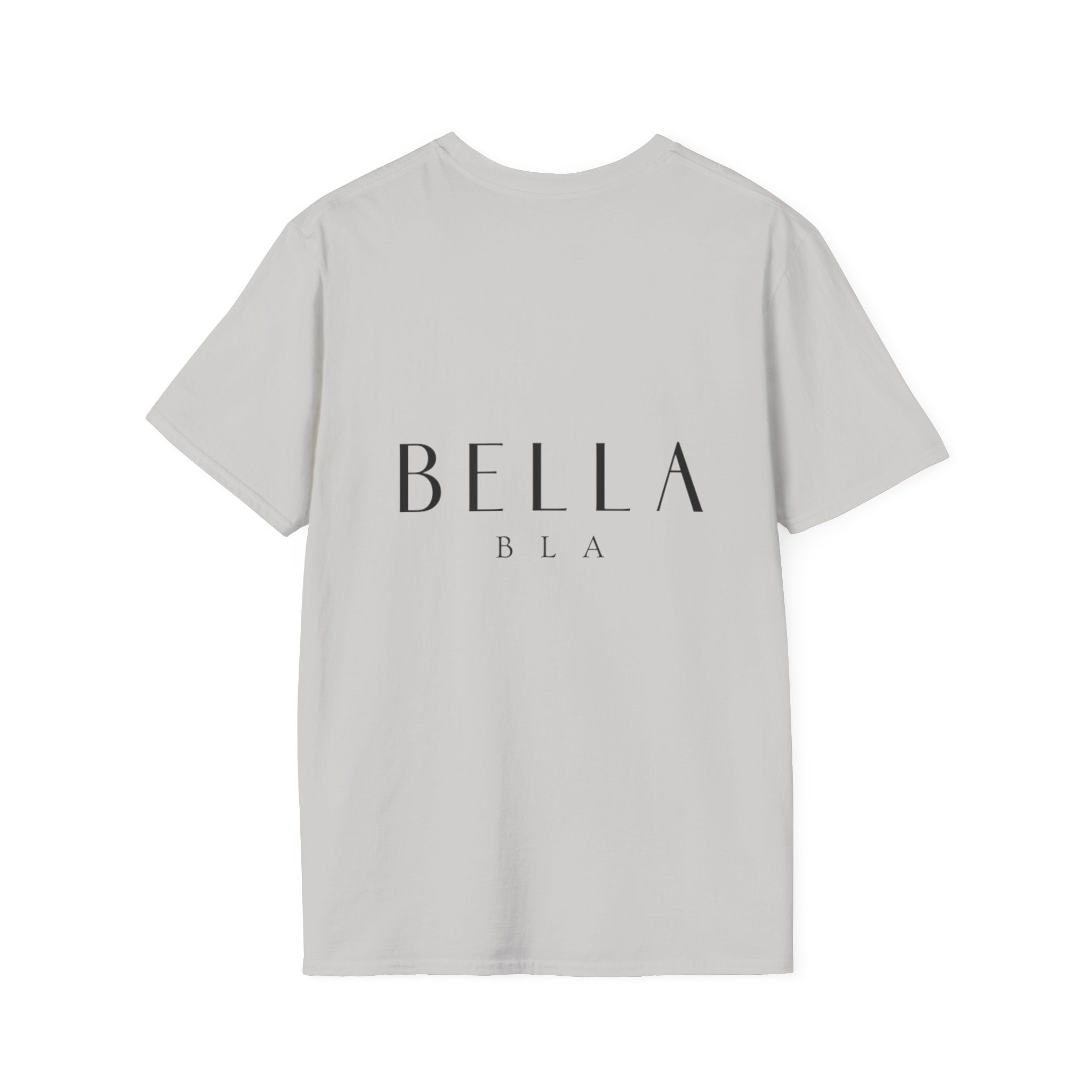 Softstyle T-Shirt by Printify, lightweight cotton fabric with a relaxed fit, shown in a casual style on a hanger.