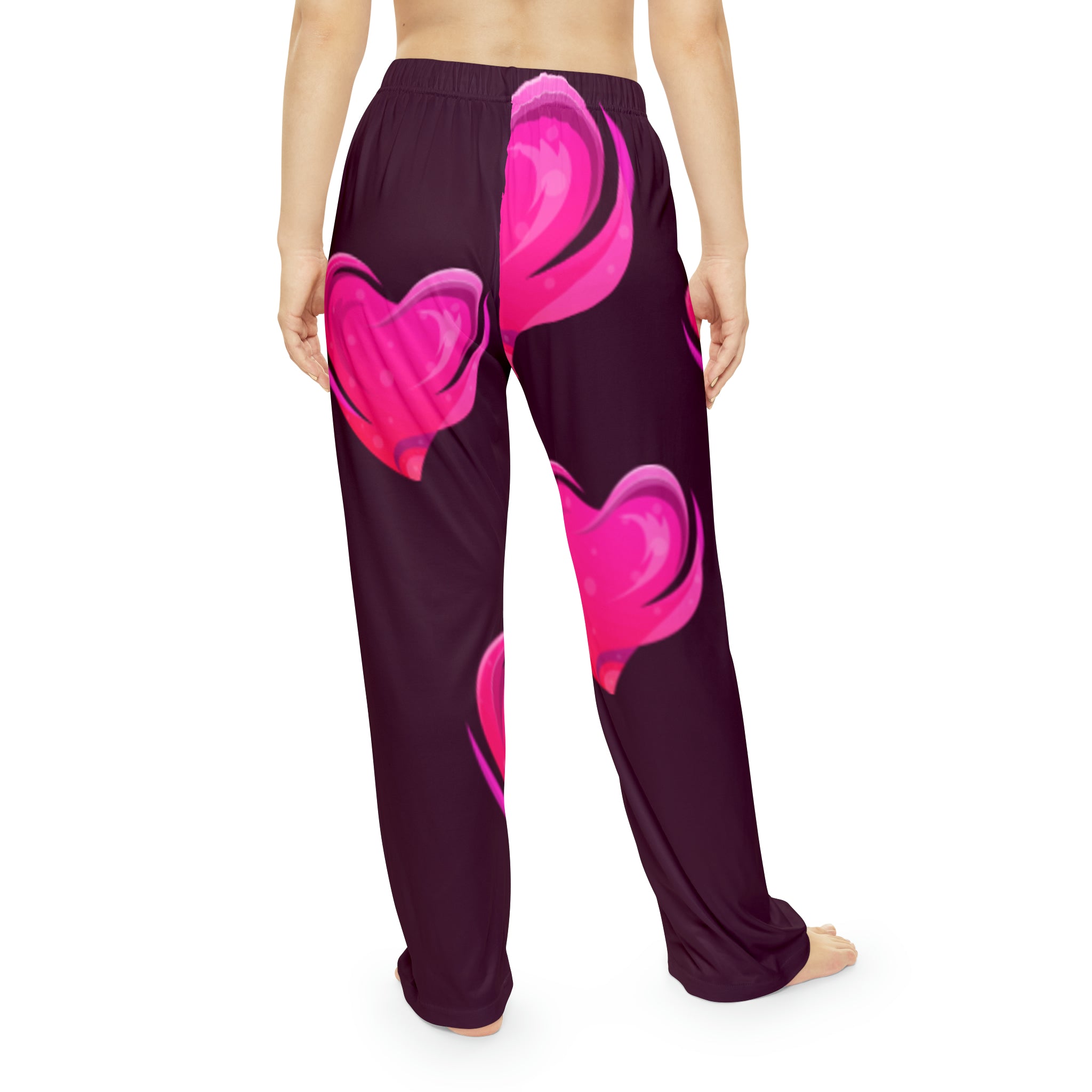 BELLA The Hearts Pajama Pants with a colorful heart print, soft fabric, and comfortable fit for cozy loungewear.