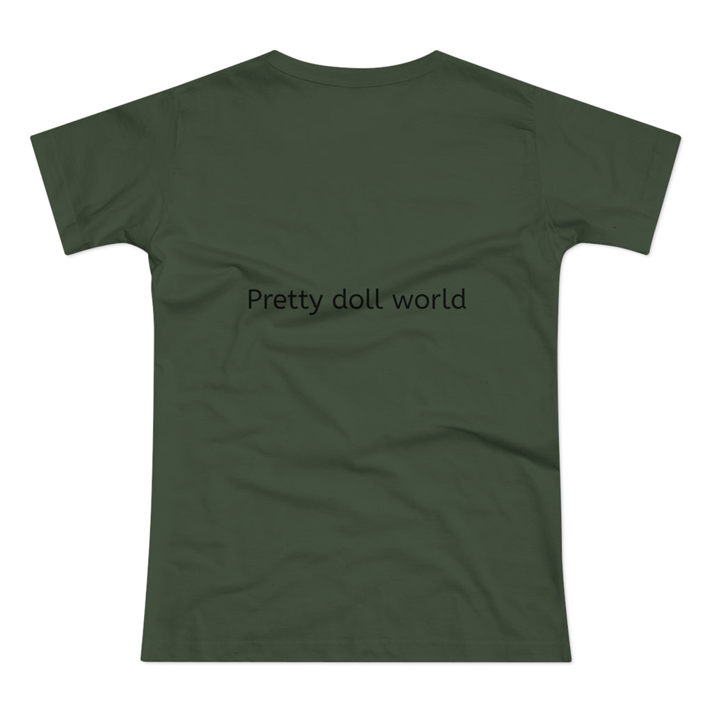 Pretty Doll World Boss T-shirt by BELLA featuring a colorful printed design, casual fit, and soft fabric for everyday wear.