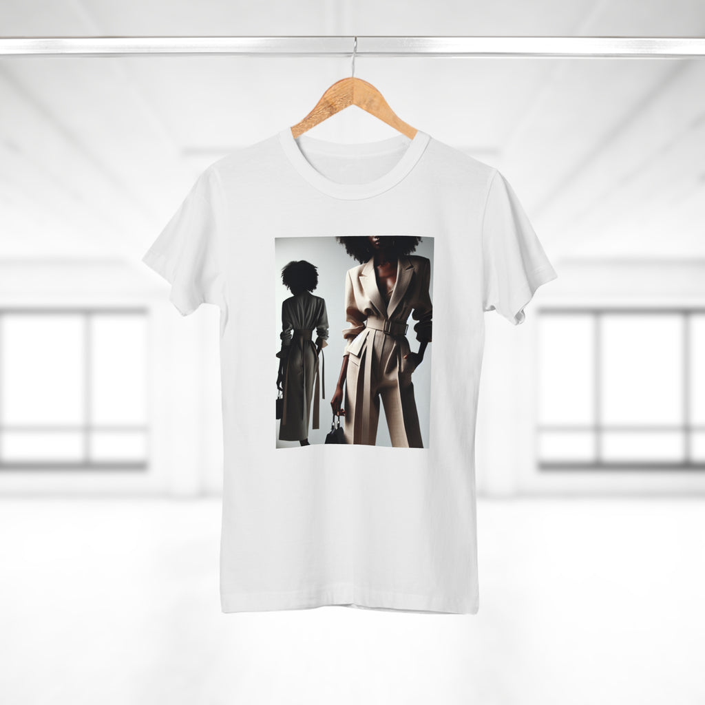 BELLA Pretty Doll World Boss Tee with colorful print on a casual cotton t-shirt, displayed on a flat lay.