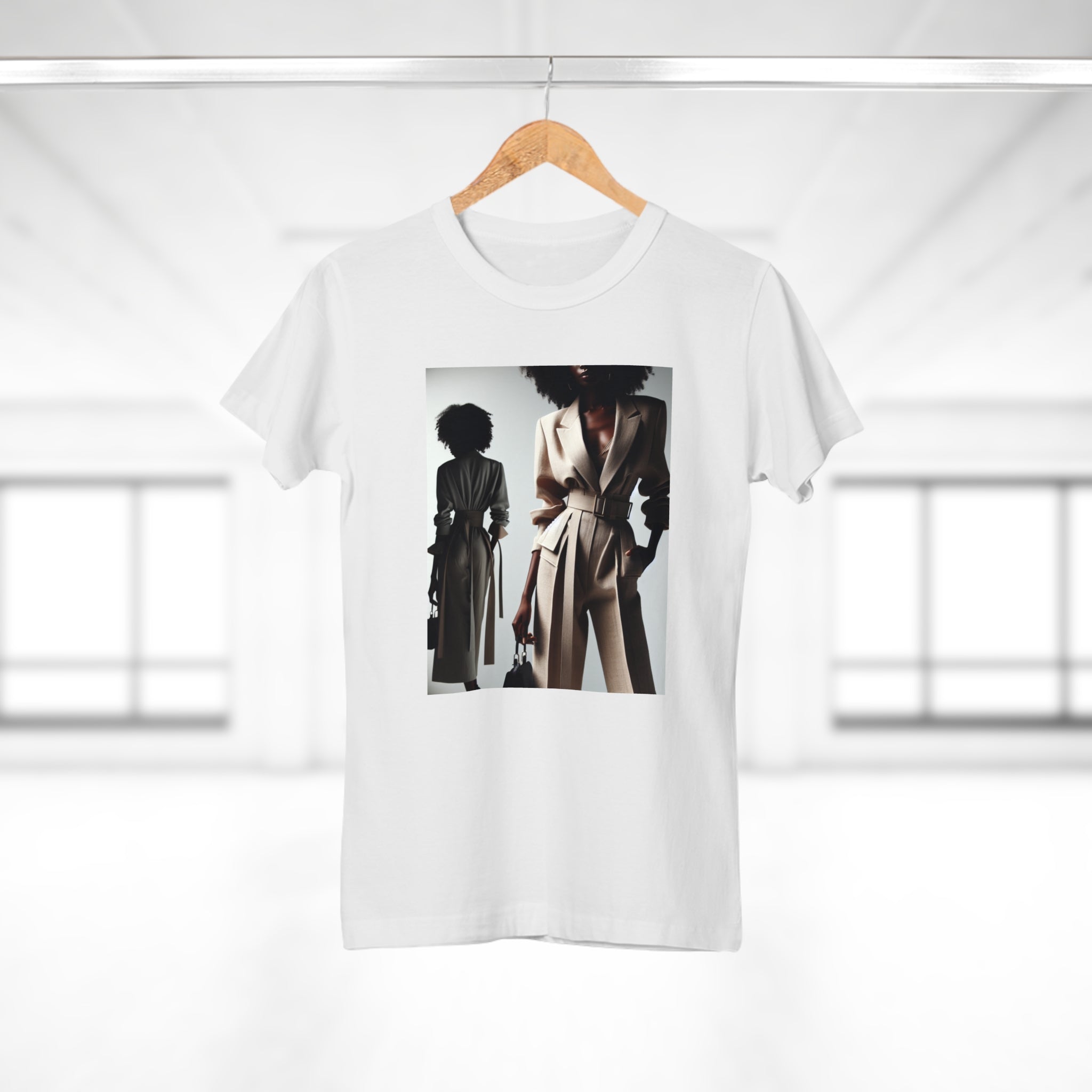 BELLA Pretty Doll World Boss Tee with colorful print on a casual cotton t-shirt, displayed on a flat lay.