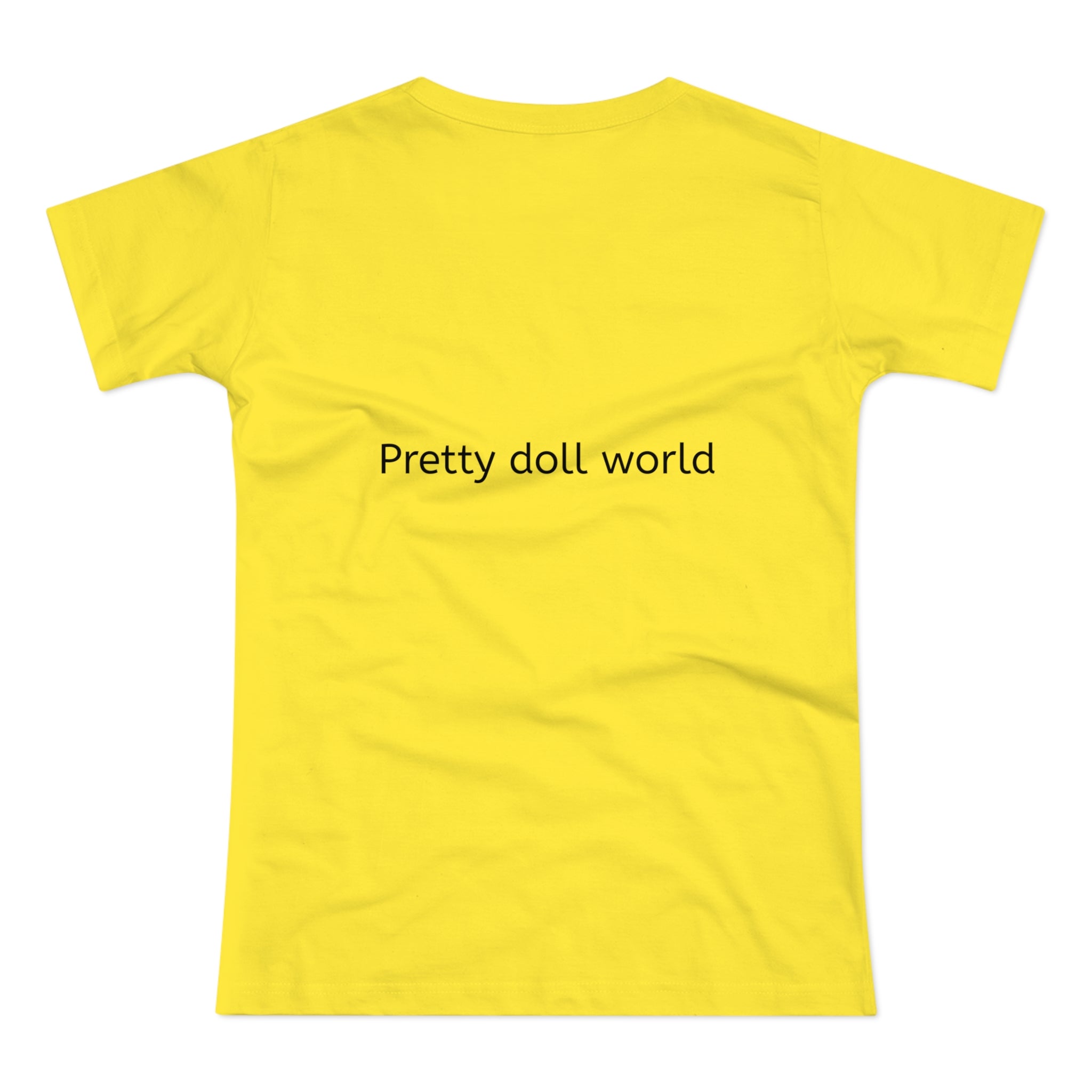 Pretty Doll World Boss T-shirt by BELLA featuring a colorful graphic print on a casual tee.