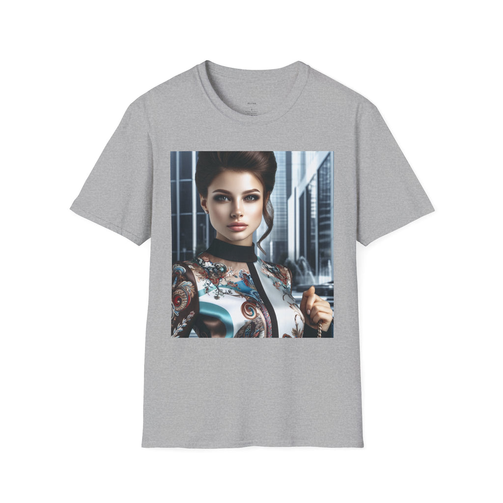 Softstyle T-Shirt by Printify featuring a comfortable fit and smooth fabric, shown in a neutral color with a casual design.