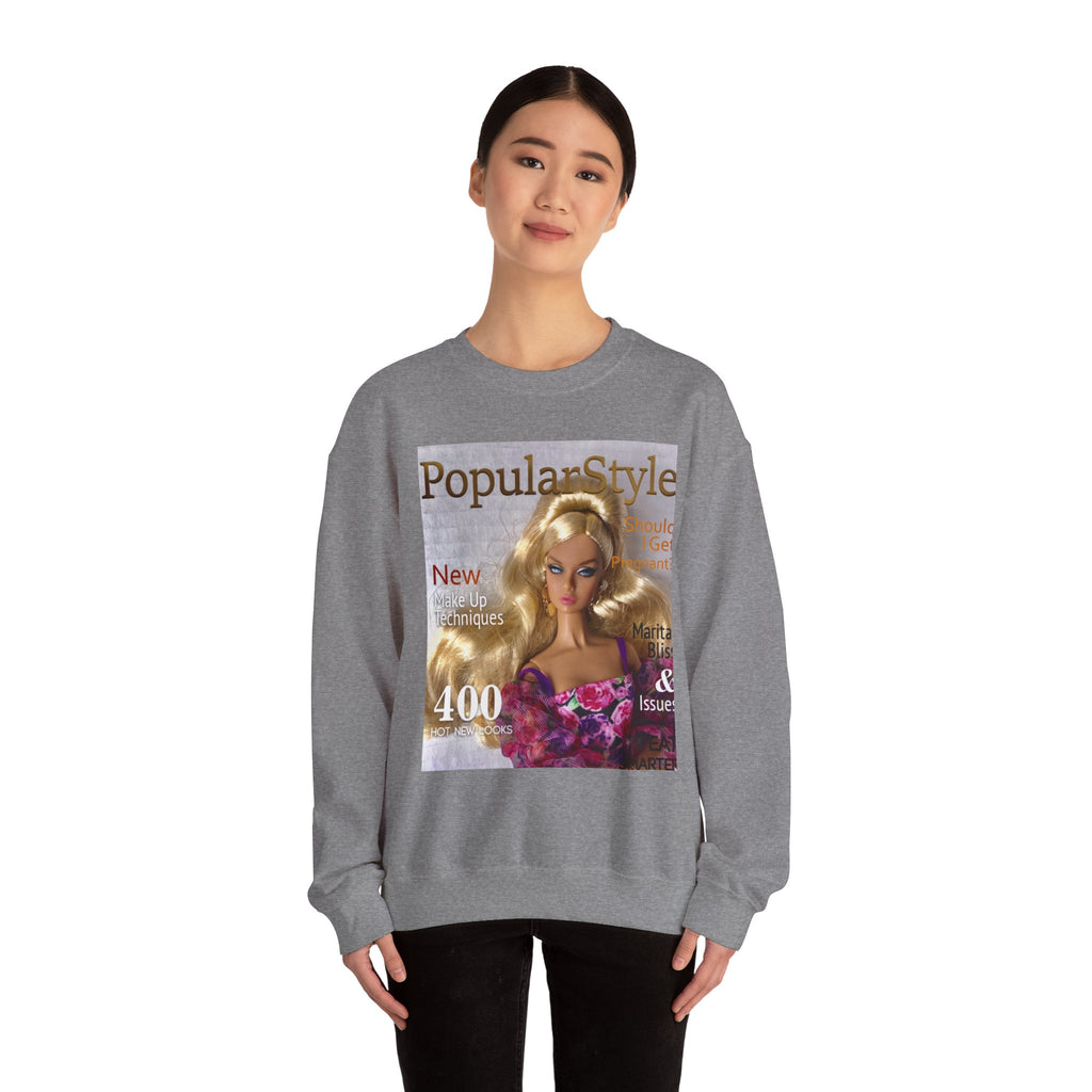 Printify fashion graphic crewneck sweatshirt featuring a stylish printed design on a soft, comfortable sweatshirt.