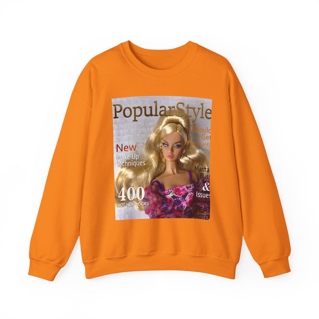 Printify fashion graphic crewneck sweatshirt with bold printed design, soft fabric, and comfortable fit on a neutral background.