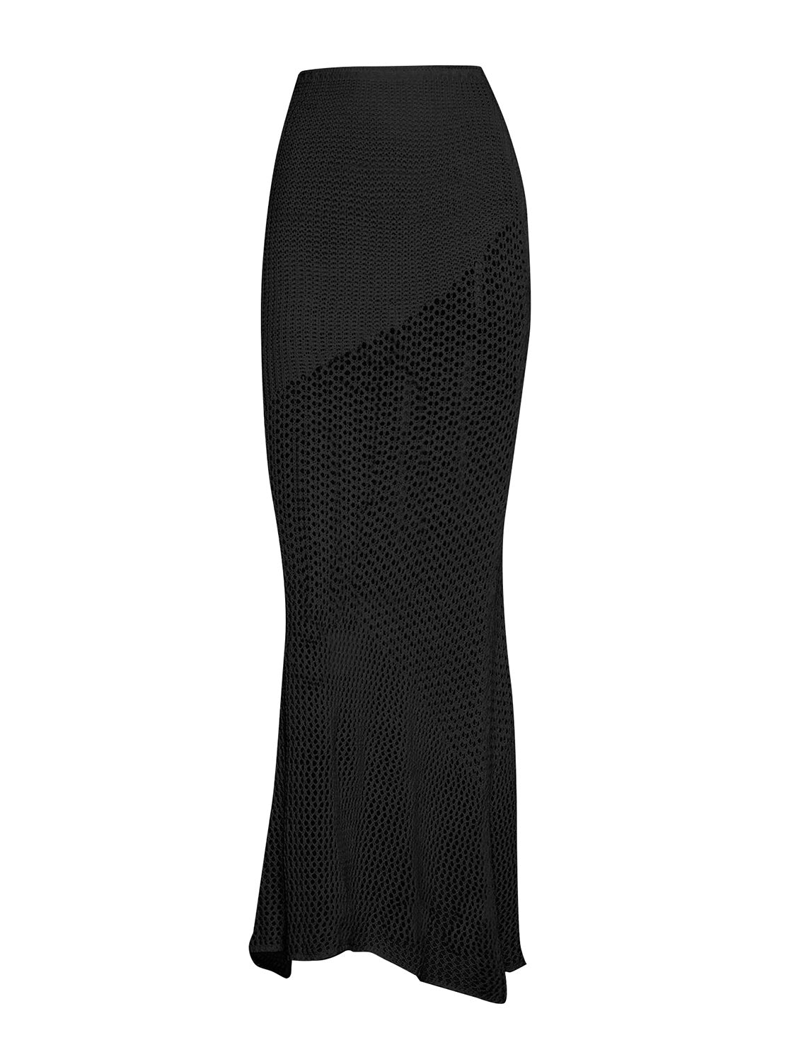 BELLA Tied Long Sleeve Top and Skirt Cover Up Set in lightweight fabric, perfect for beach or poolside wear.