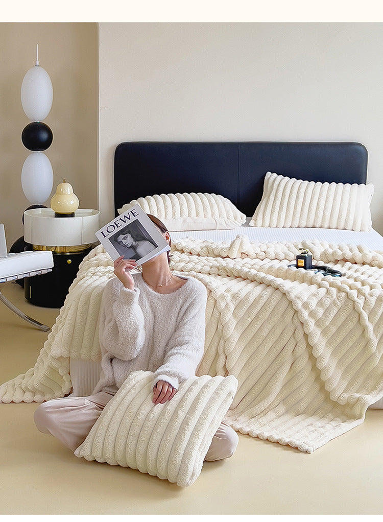 Rabbit plush blanket