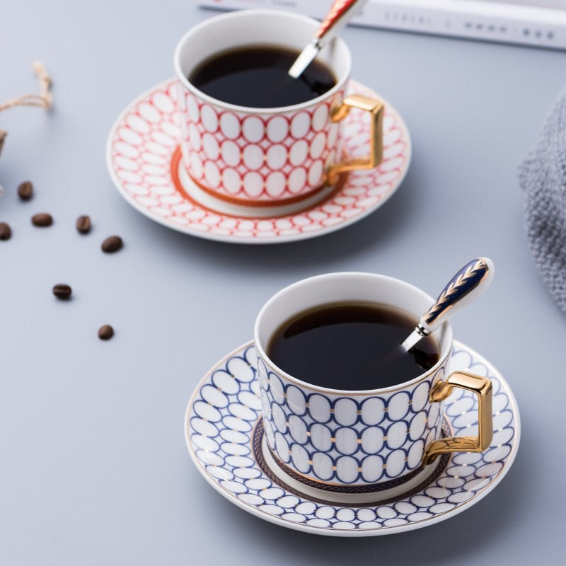 Ceramic Coffee Cups and Saucers