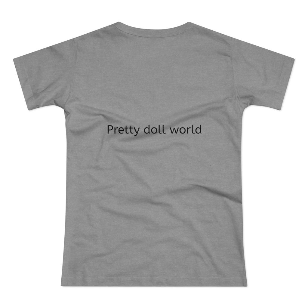BELLA Pretty Doll World Boss printed T-shirt featuring bold graphic design on a white cotton tee.