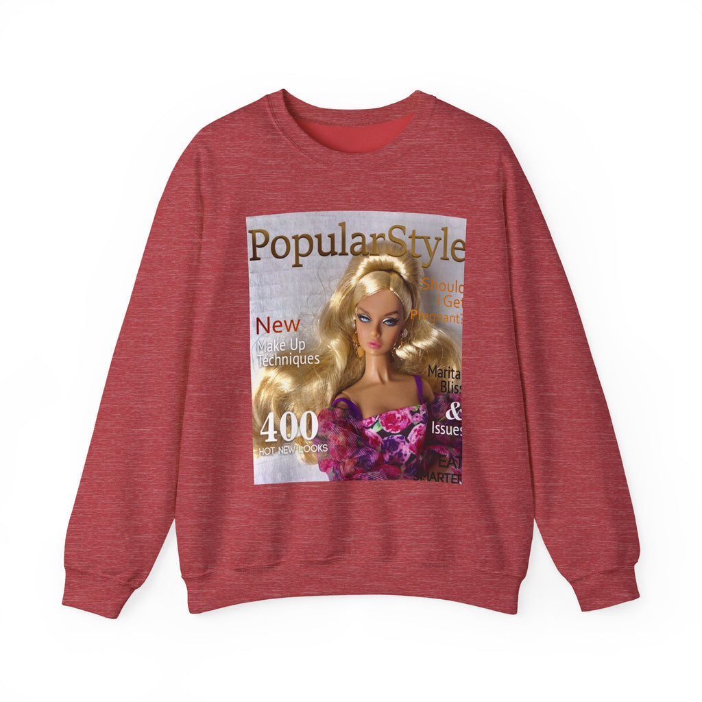 Printify fashion graphic crewneck sweatshirt featuring a colorful design on soft, comfortable fabric.