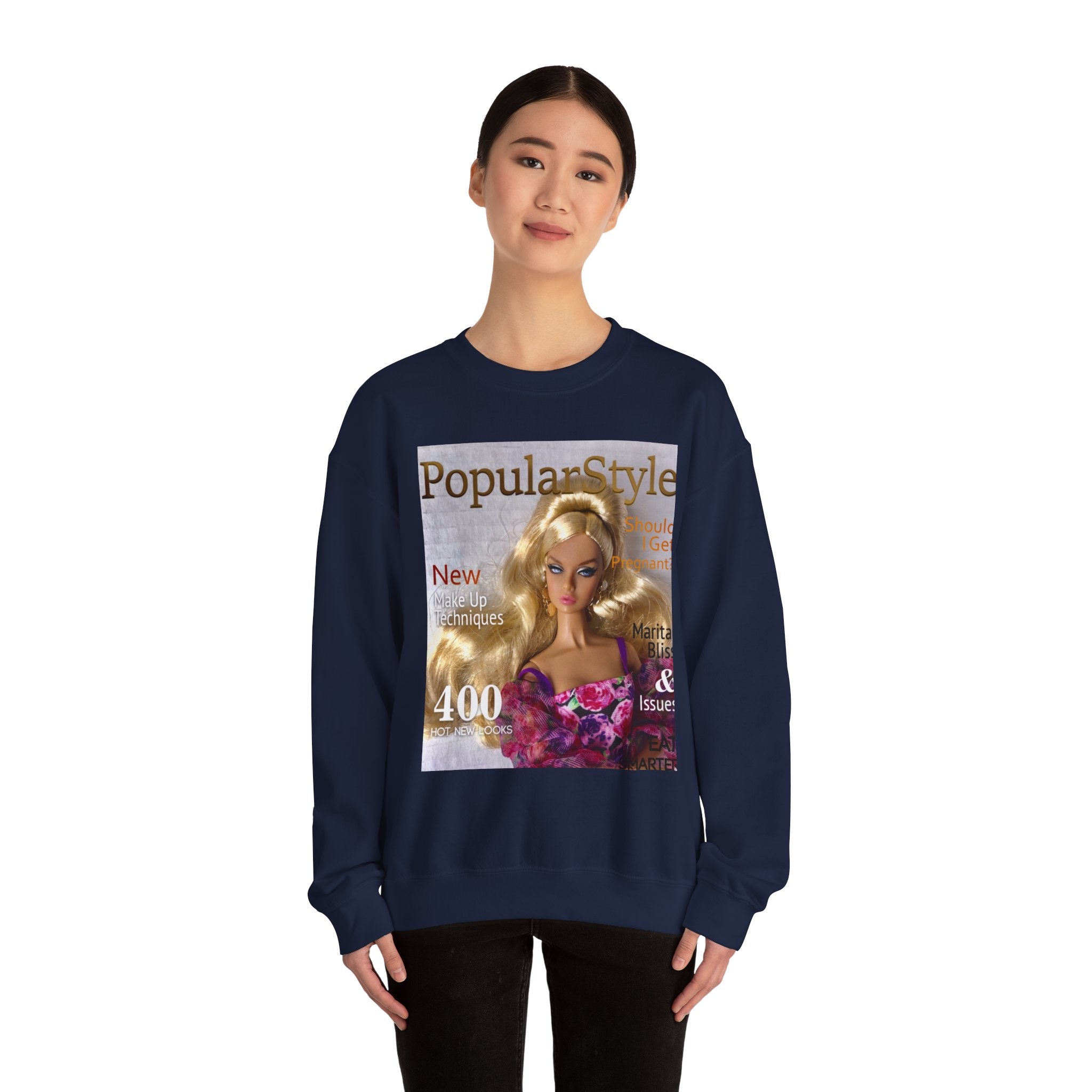 Printify fashion graphic crewneck sweatshirt with colorful printed design on soft, comfortable fabric.
