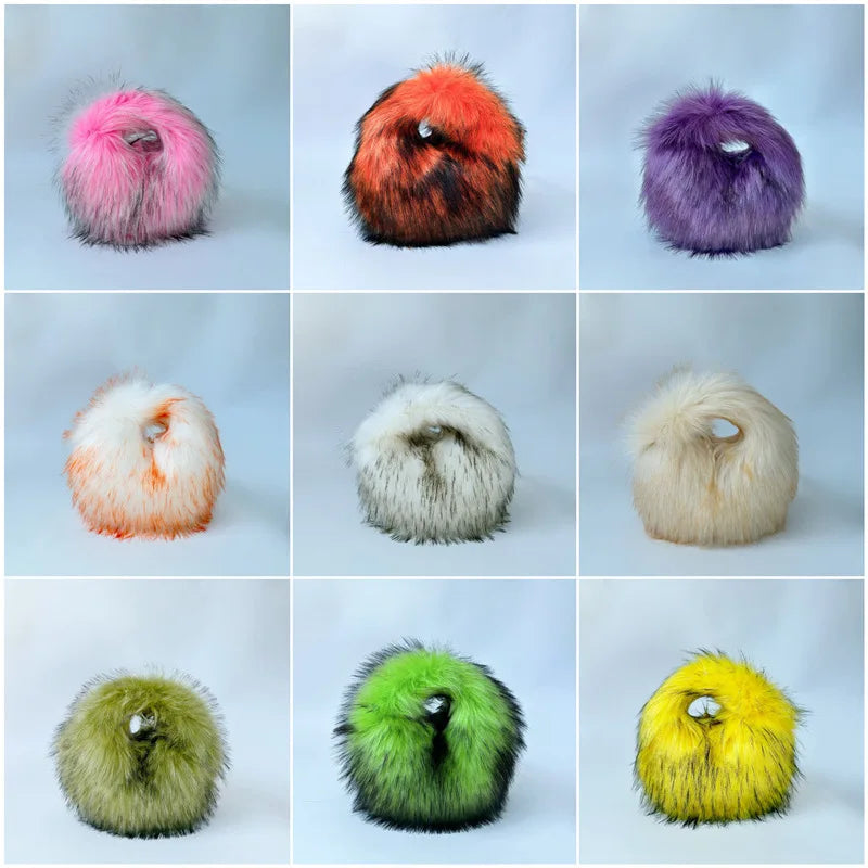 Round Fluffy Clutch