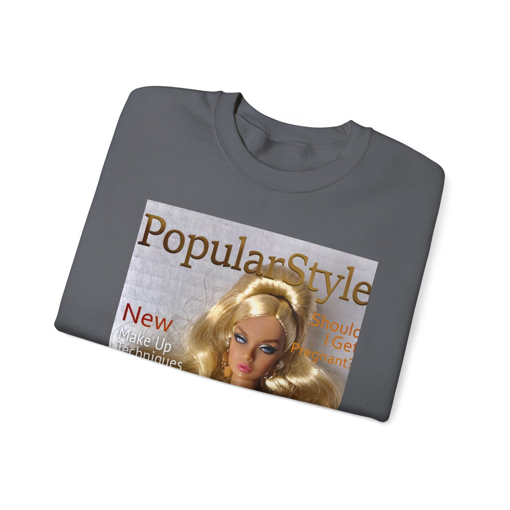 Printify fashion graphic crewneck sweatshirt with colorful printed design on soft cotton fabric.