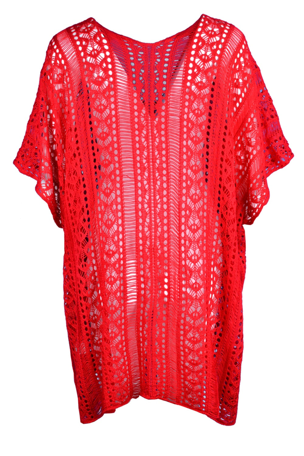 BELLA trendsi cutout V-neck cover-up with tassels, lightweight fabric, and stylish design perfect for beach or poolside wear.