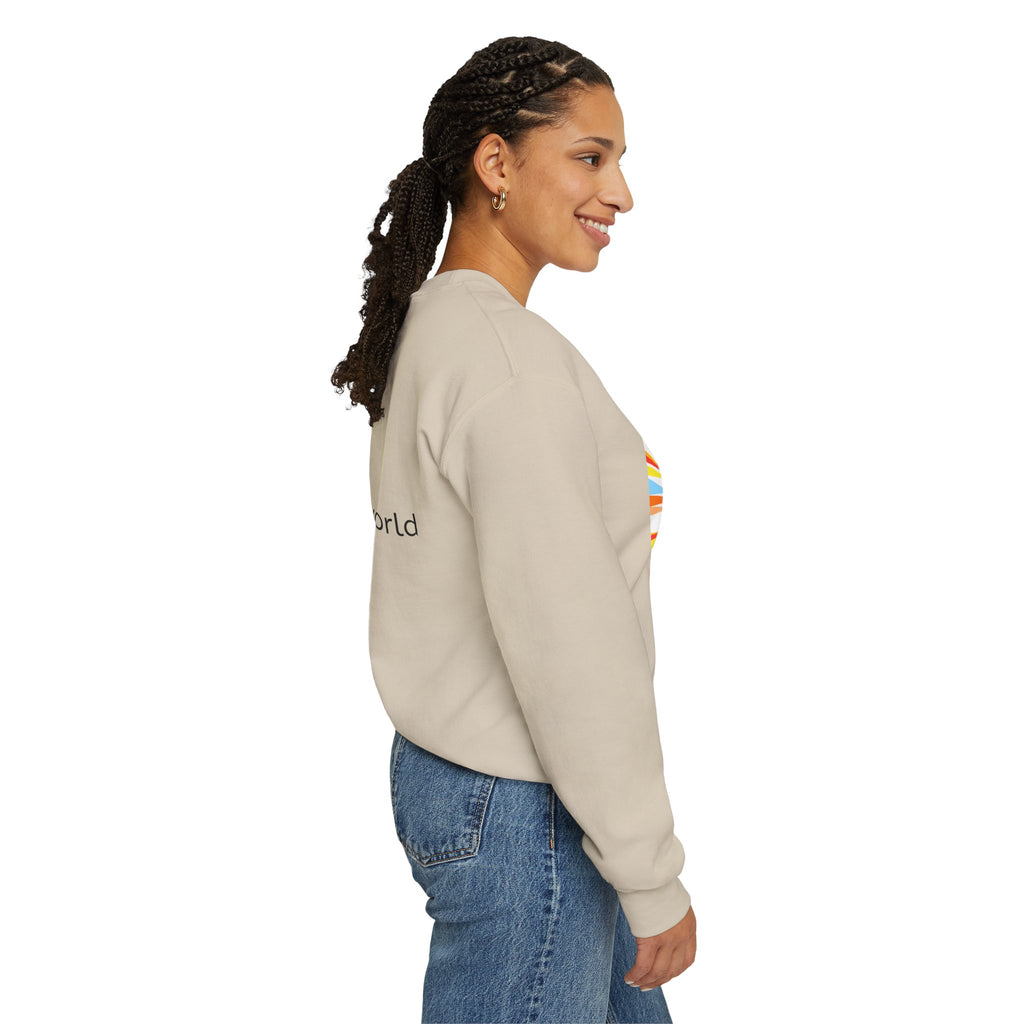 BELLA PDW crewneck sweatshirt with printed design, soft fabric, and comfortable fit, shown in a front view.