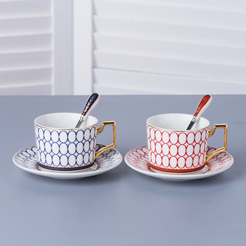 Ceramic Coffee Cups and Saucers
