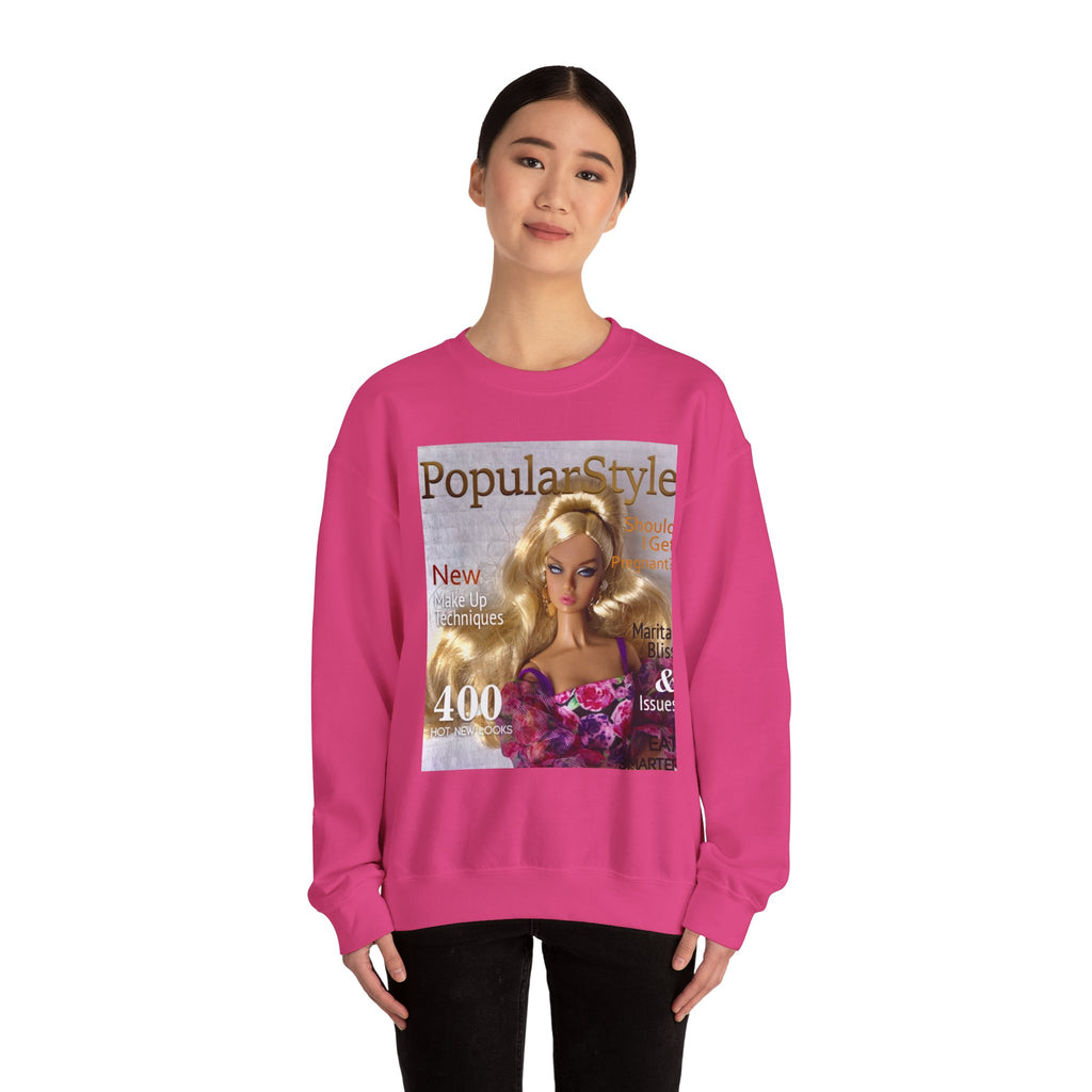 Graphic print crewneck sweatshirt from Printify featuring a stylish, comfortable design on a casual sweatshirt.