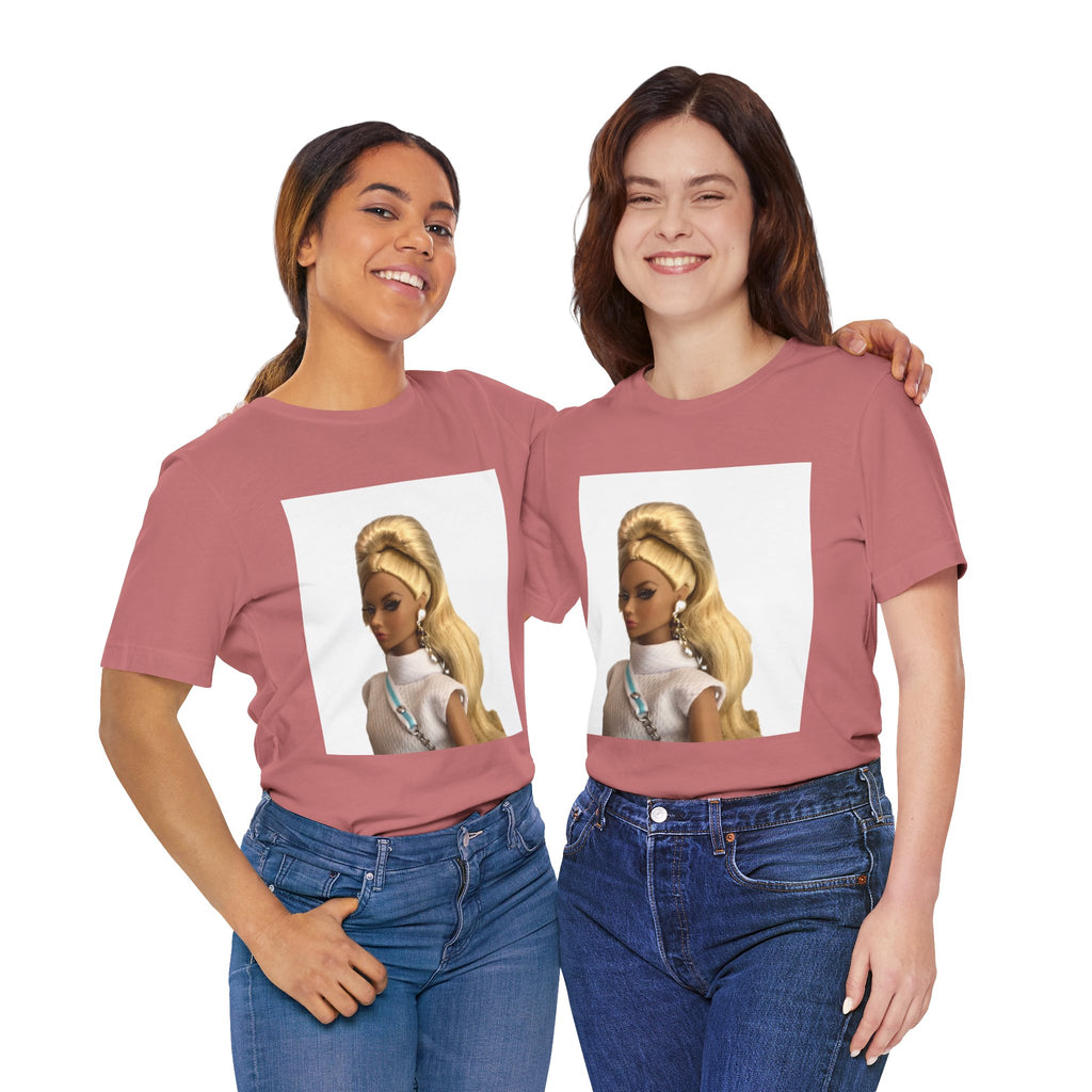 BELLA Pretty Doll World short sleeve tee with colorful print on soft fabric, ideal for casual wear.