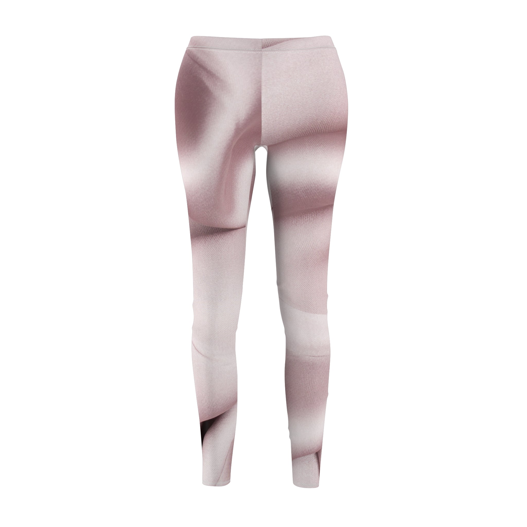 Pale pink abstract print leggings from BELLA, featuring a stylish and comfortable design with artistic patterns.