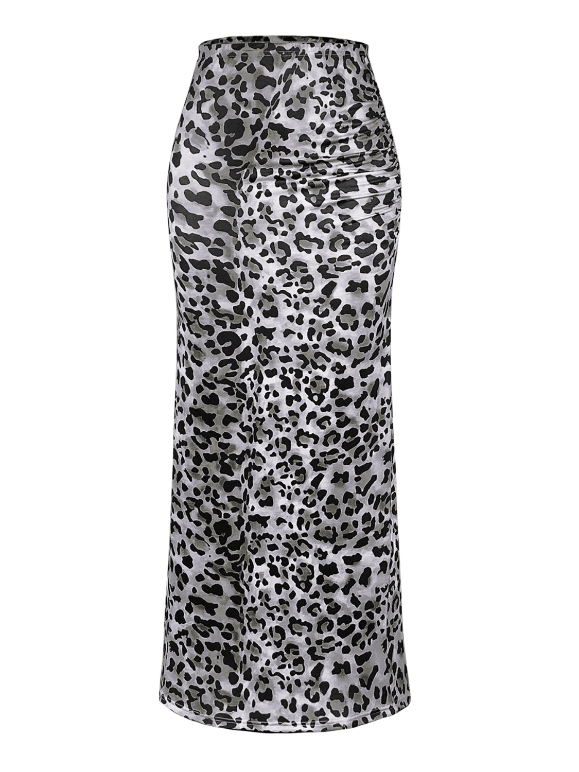 Honey Slit Leopard Midi Skirt