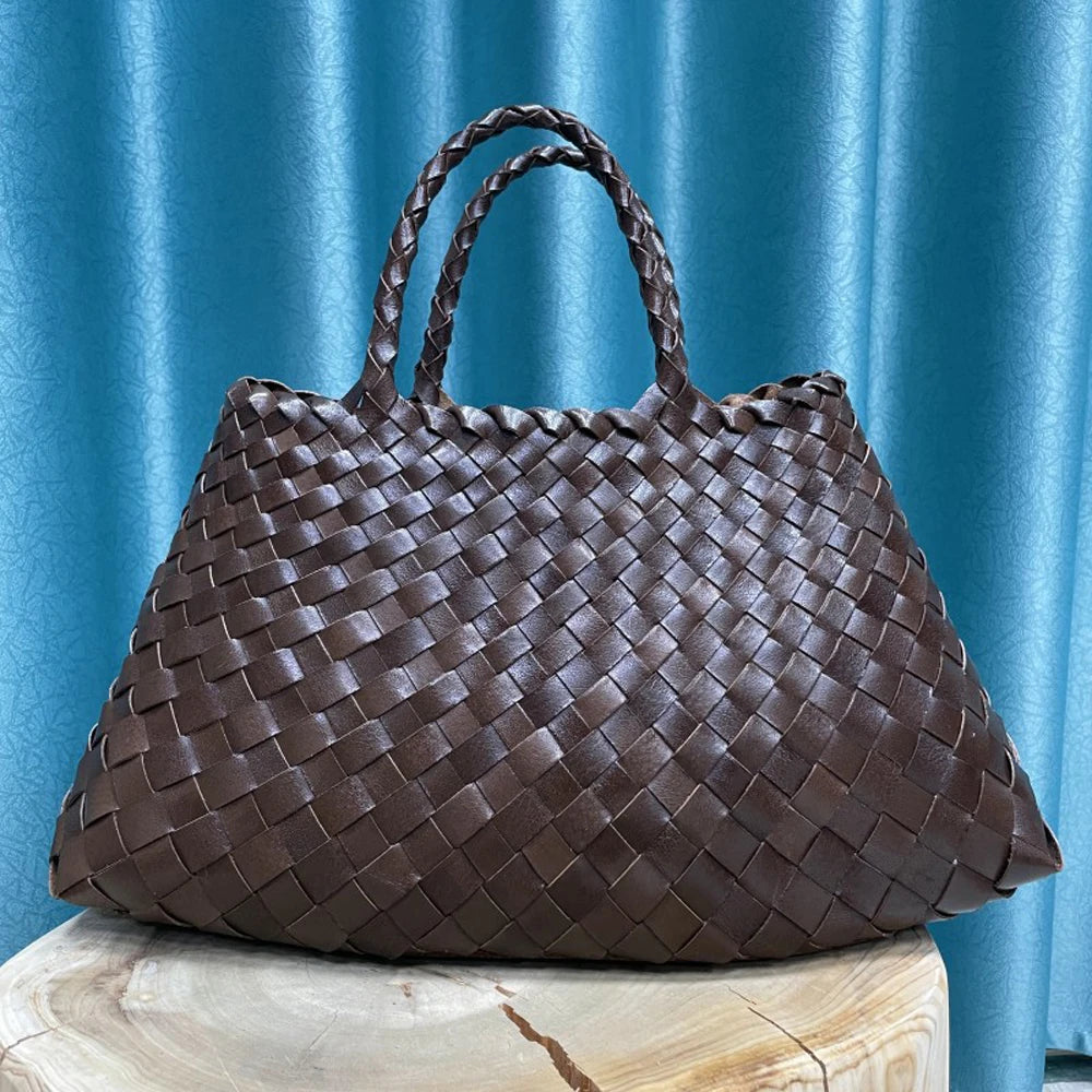 Leather Weave Tote