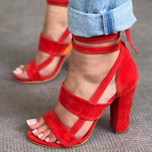Cross Strap High Heel Shoes