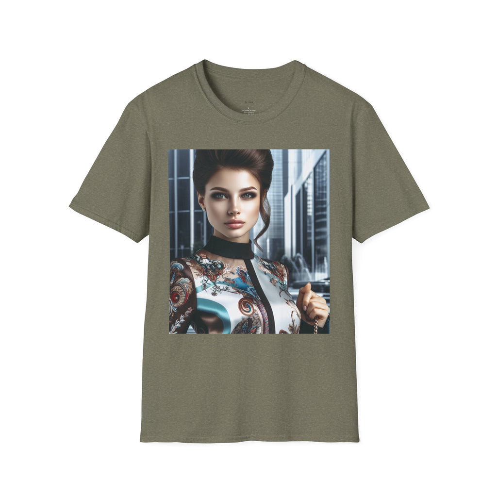 Softstyle T-Shirt by Printify featuring a comfortable fit and classic design, shown in a front view with a plain color.