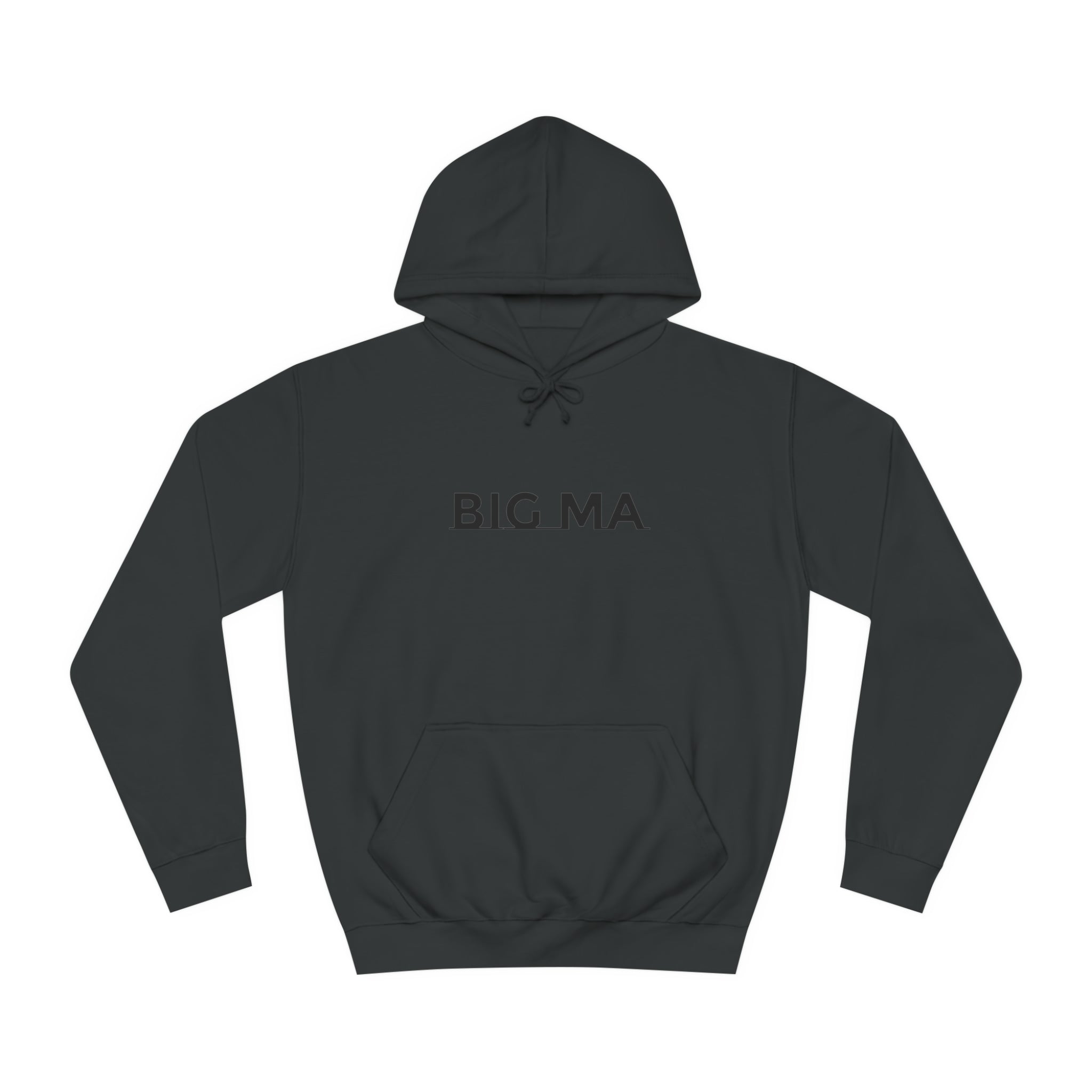 BELLA Signature College Hoodie in gray with front pocket and drawstring hood, casual and comfortable for everyday wear.