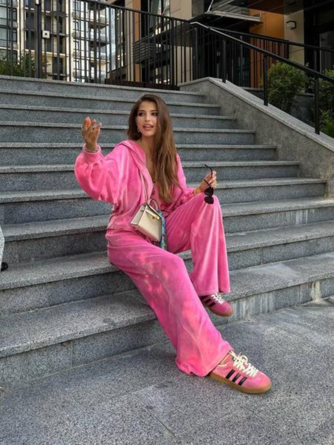 BELLA trendsi hooded jacket and pants set featuring a stylish design, comfortable fit, and casual look for everyday wear.