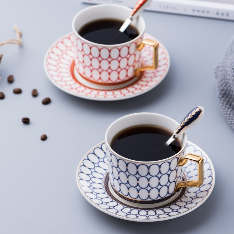 Ceramic Coffee Cups and Saucers