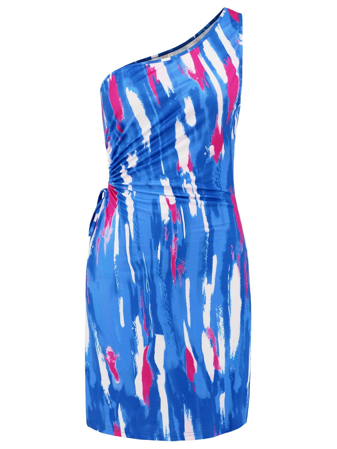 BELLA trendsi cutout printed sleeveless mini dress featuring bold patterns and a fitted silhouette, perfect for summer wear.