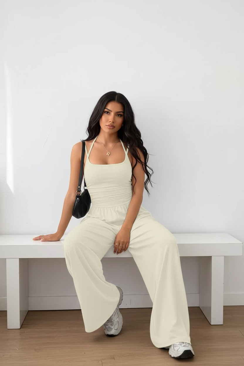 Spaghetti Strap Wide Leg Jumpsuit