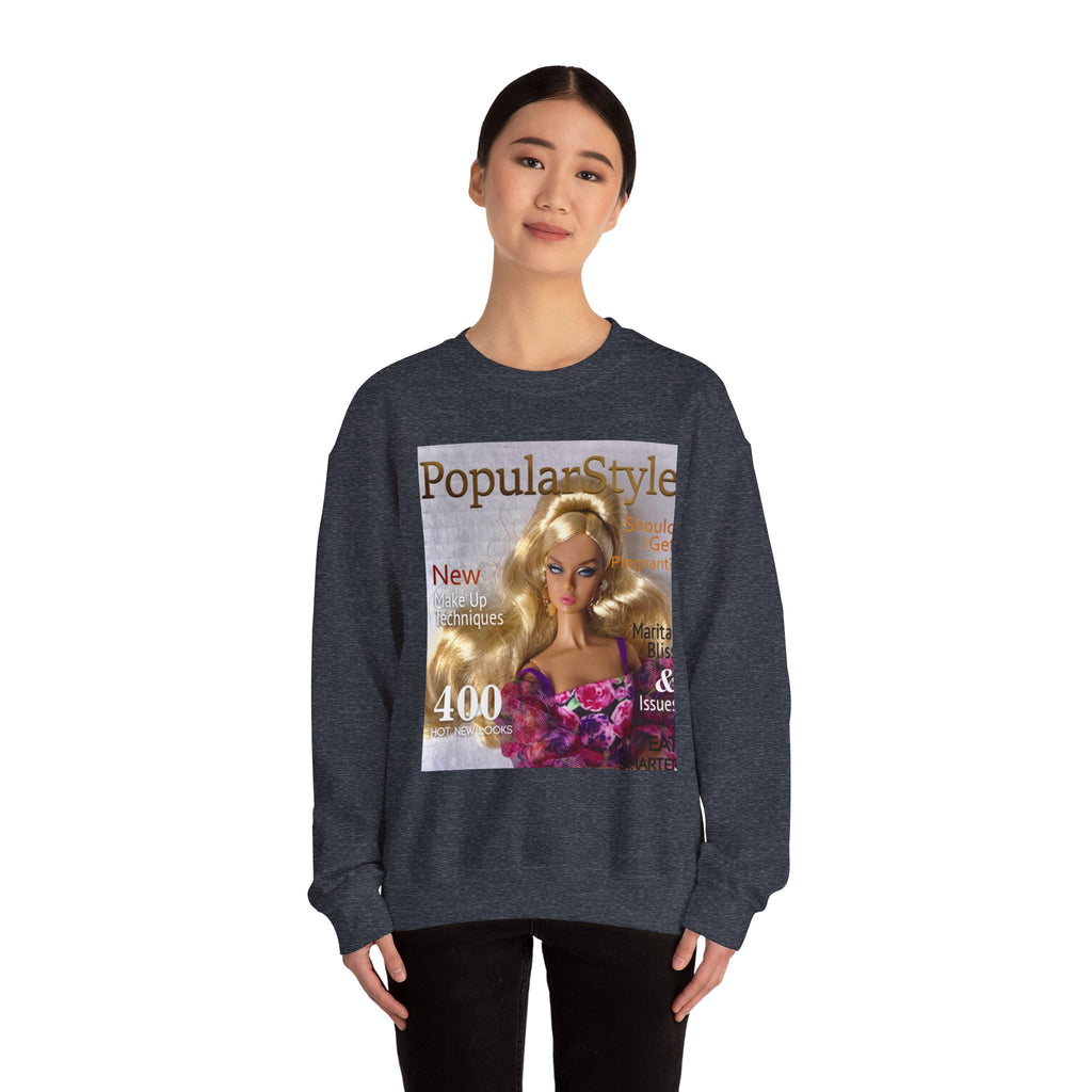 Printify fashion graphic crewneck sweatshirt featuring a bold, colorful design on soft, comfortable fabric.