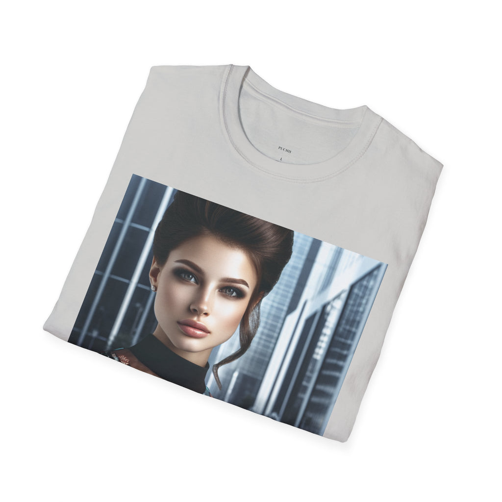 Softstyle T-Shirt by Printify, front view showing its classic fit and smooth fabric in vibrant color