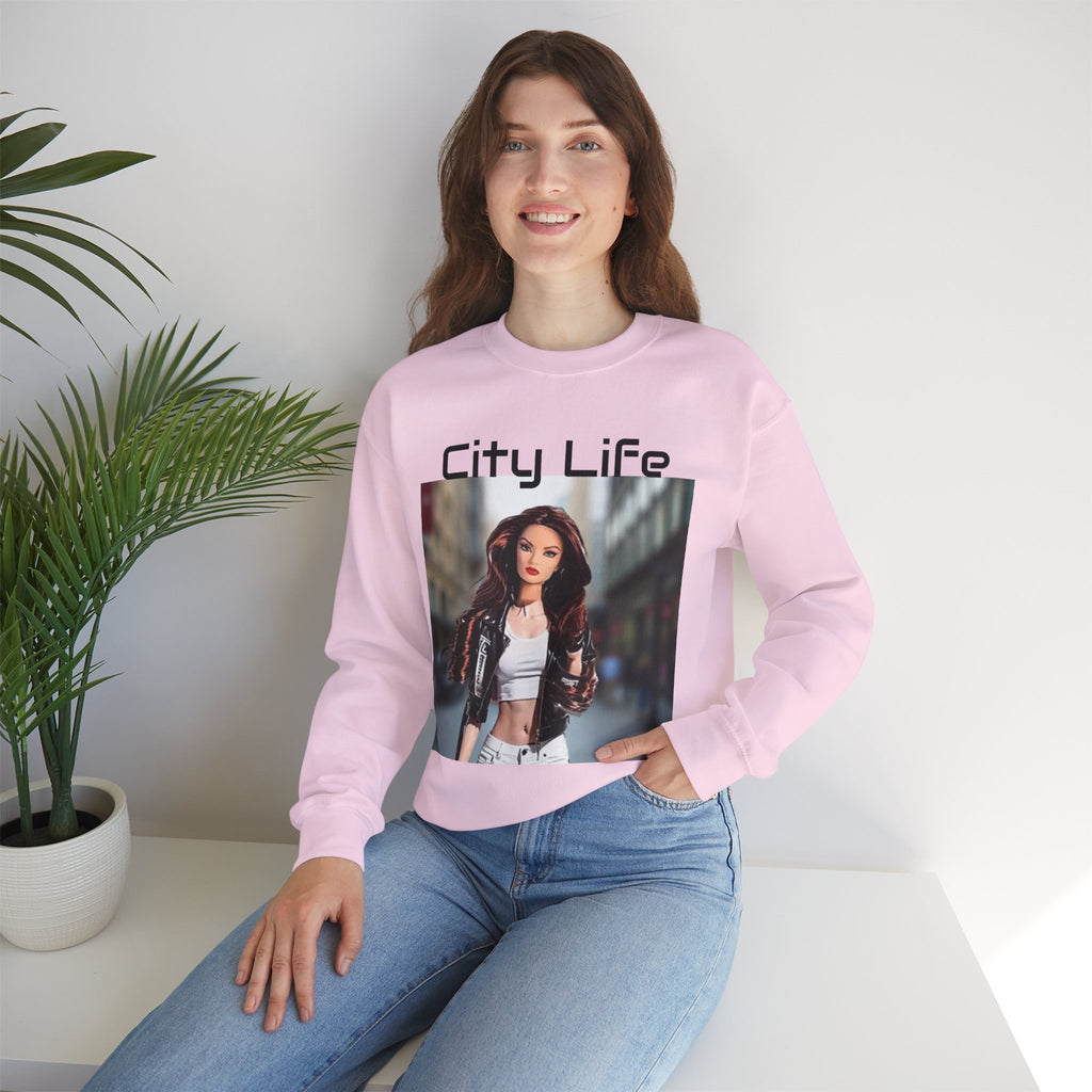 City Life Graphic Sweatshirt, Pretty doll world