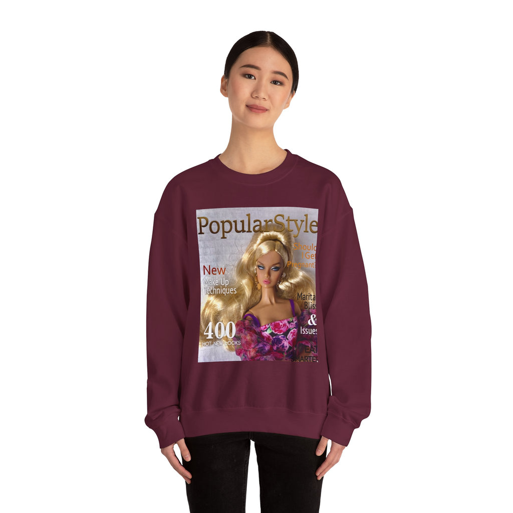 Printify fashion graphic crewneck sweatshirt featuring bold, colorful print on soft cotton fabric for casual style.