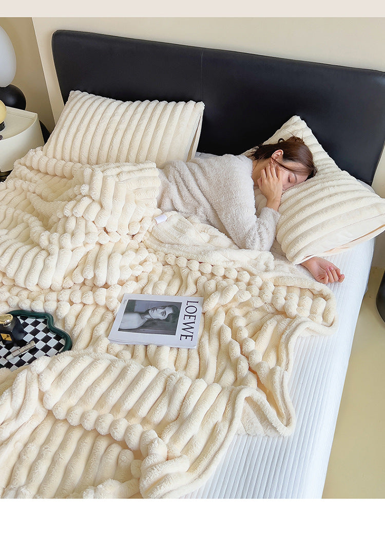 Rabbit plush blanket