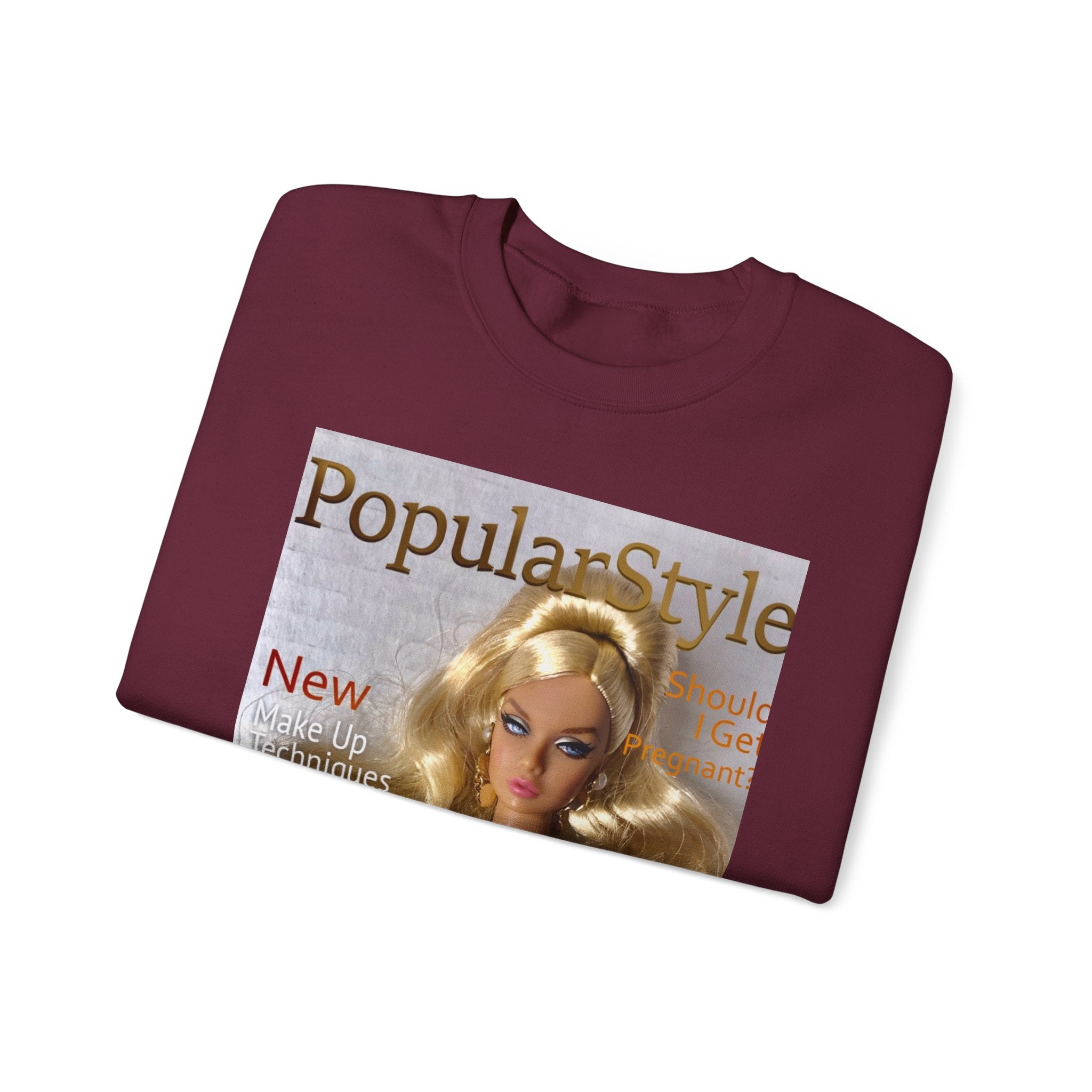 Printify fashion graphic crewneck sweatshirt featuring a stylish printed design on soft, comfortable fabric.