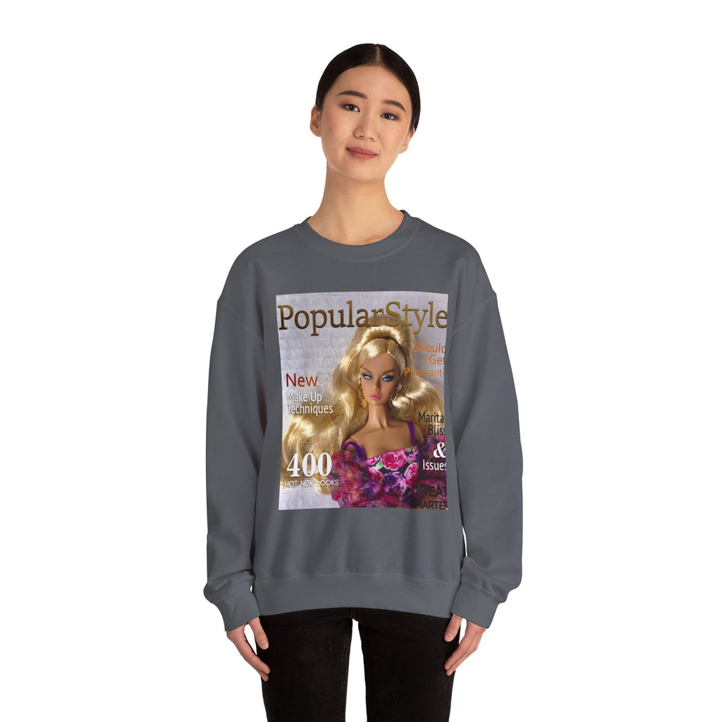 Printify fashion graphic crewneck sweatshirt featuring a stylish printed design on soft, comfortable fabric.