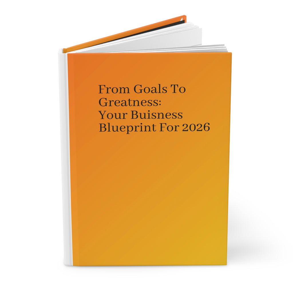 Printify print of "From Goals to Greatness" Business Blueprint for 2026 by BELLA BLA with colorful design on paper