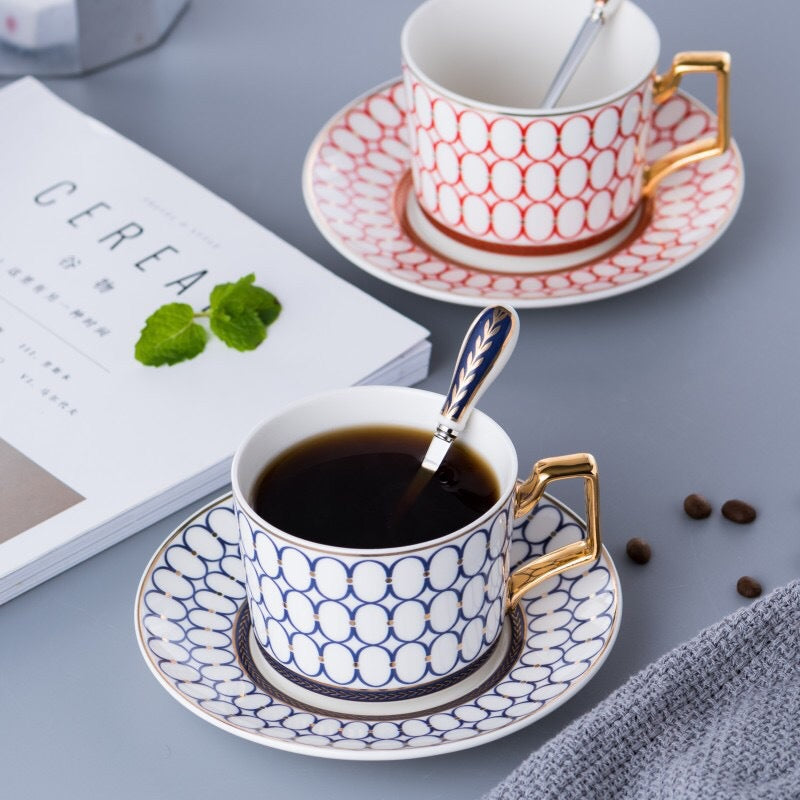 Ceramic Coffee Cups and Saucers