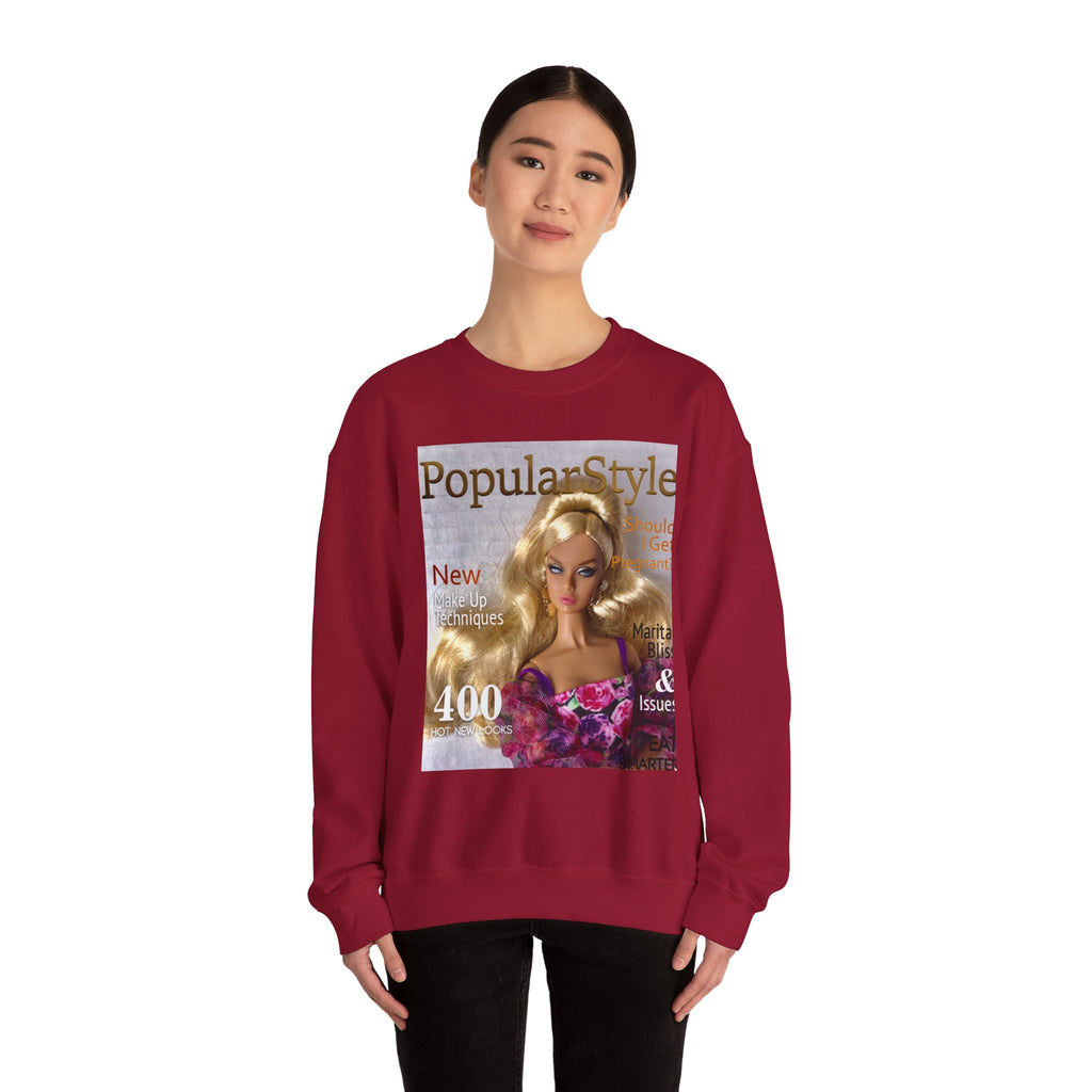 Printify fashion graphic crewneck sweatshirt with colorful printed design on soft fabric, casual and stylish for everyday wear.