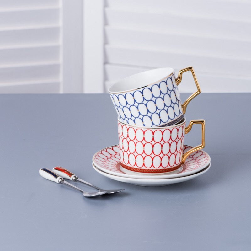 Ceramic Coffee Cups and Saucers