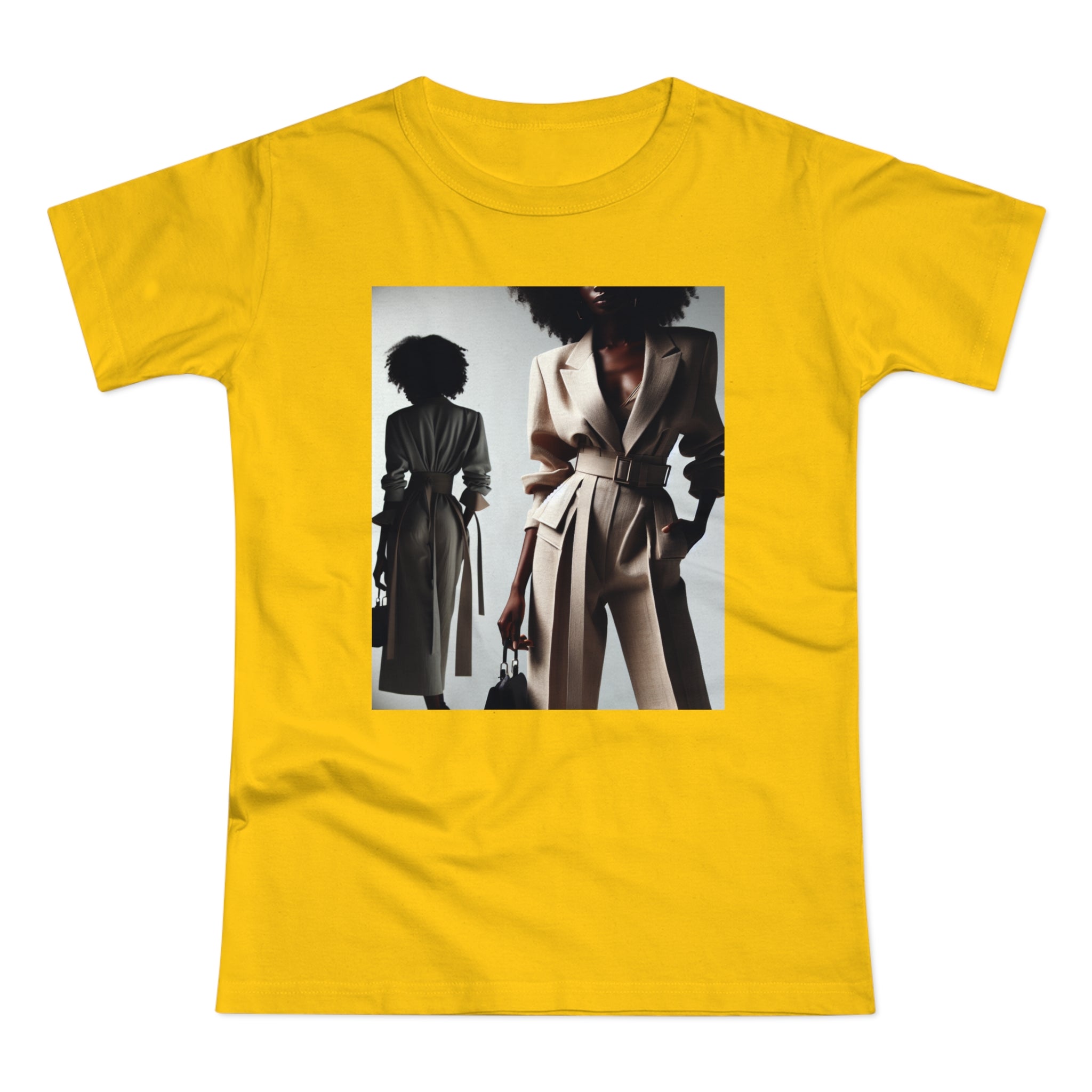 BELLA Pretty Doll World Boss printify T-shirt featuring a colorful graphic print on a casual cotton tee.