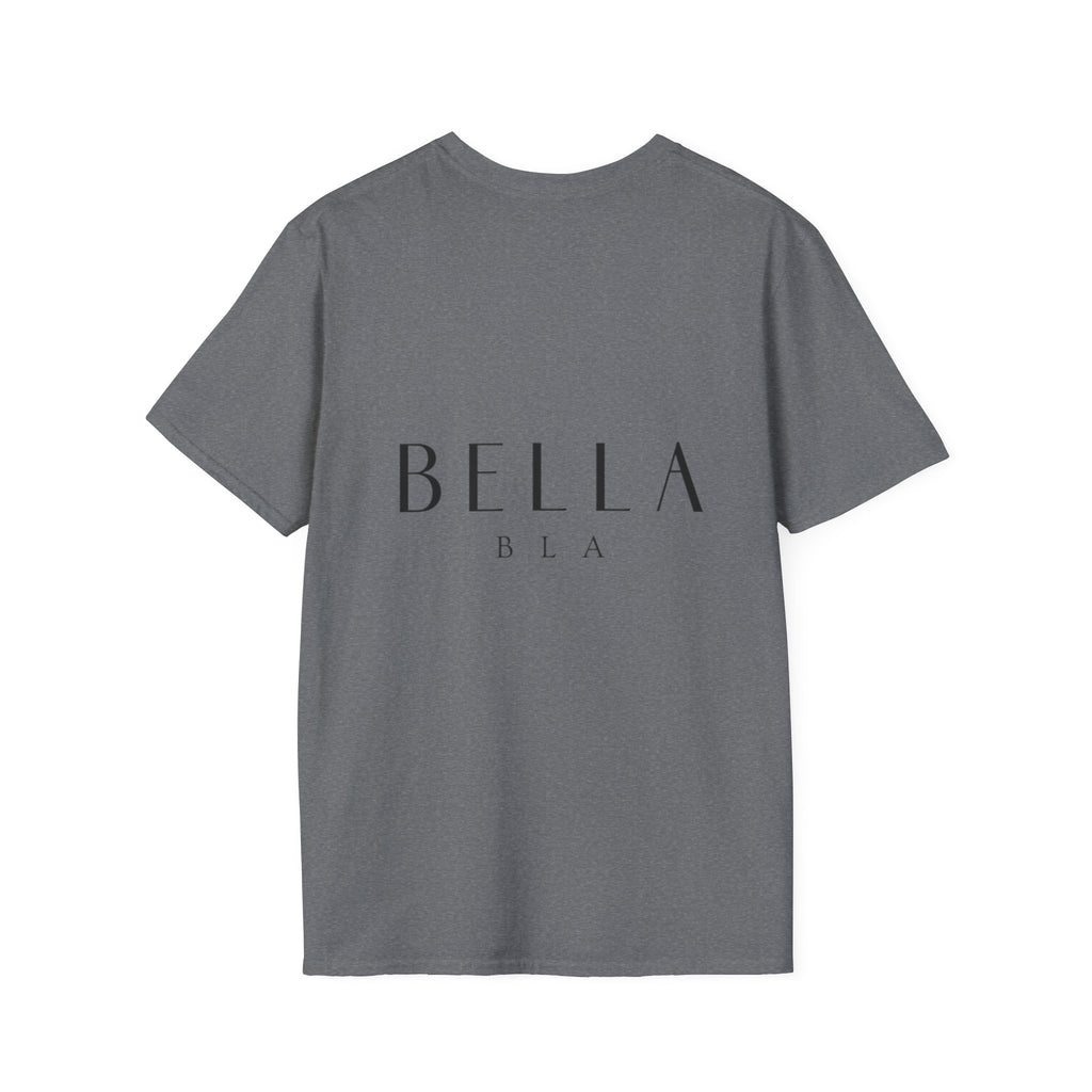 Softstyle T-Shirt by Printify showing a comfortable, fitted cotton T-shirt with a smooth finish and classic crew neckline.